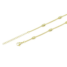 Load image into Gallery viewer, Thin cuban Link Rice shape Satellite Chain Necklace, Sku#LD492