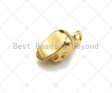 Load image into Gallery viewer, Dainty Gold Skull Head Pendant/Charm,Cubic Zirconia Charm, Necklace Bracelet Charm Pendant,7x14mm, Sku#ML31