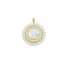 Load image into Gallery viewer, Beautiful CZ Mop Mother of Mary Pendant Charm, Sku#LX565