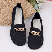 Load image into Gallery viewer, Women's Breathable Metal Chain Loafers - Soft Sole Slip-On Flats