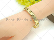Load image into Gallery viewer, Micro Pave Star Bangle Bracelet, Sku#X156