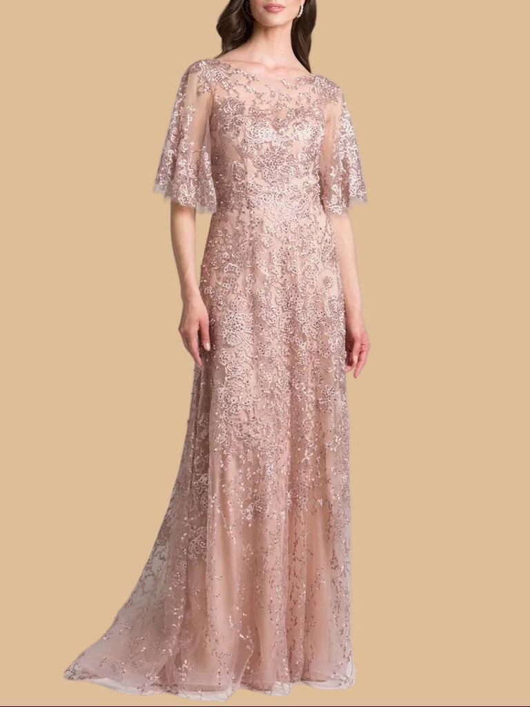 Lara 33277 - Cape Sleeve Mother's Gown