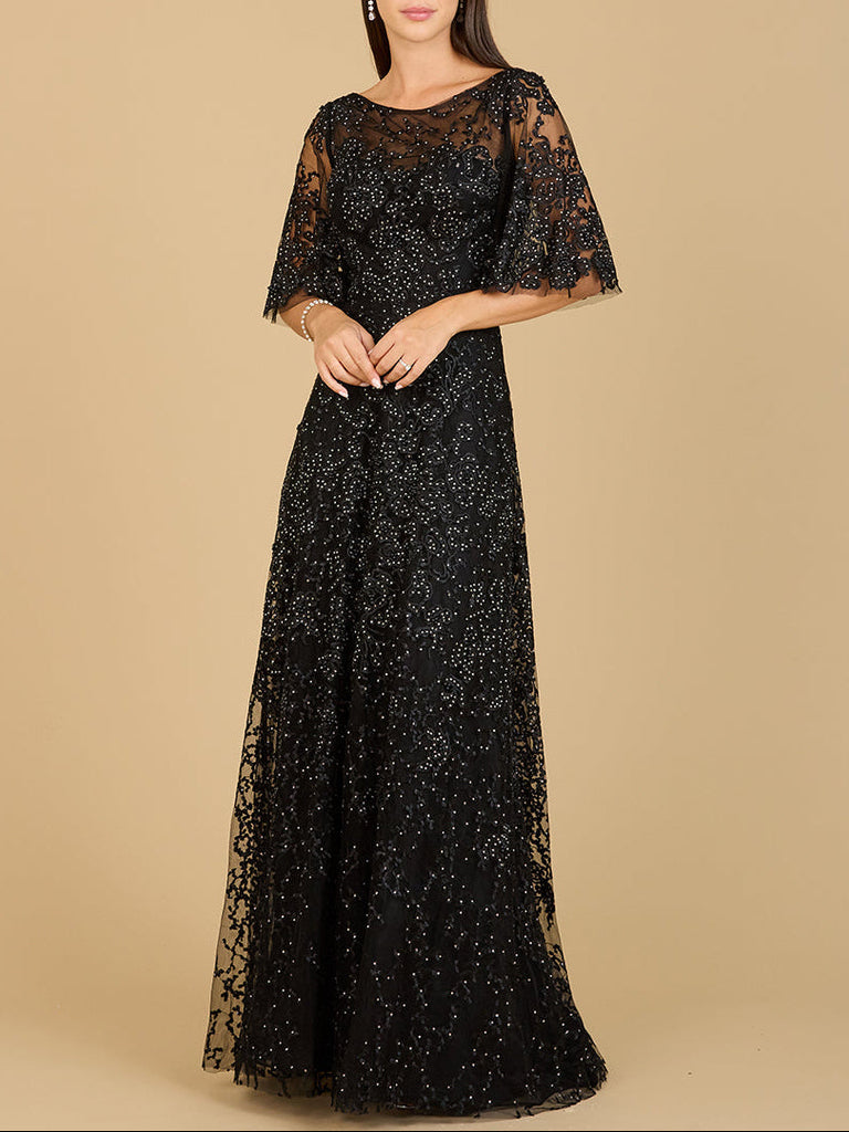 Lara 33277 - Cape Sleeve Mother's Gown