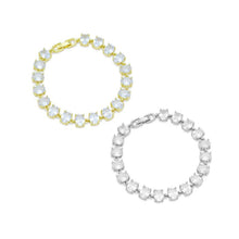 Load image into Gallery viewer, Crystal Oval Link Gold Silver Adjustable Bracelet, Sku#A346