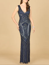 Load image into Gallery viewer, Lara 33552 - Fitted Dress With Tonal Beading