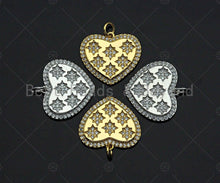 Load image into Gallery viewer, CZ Micro Pave North Star On SIlver Heart Shape Pendant, SKU#F1246