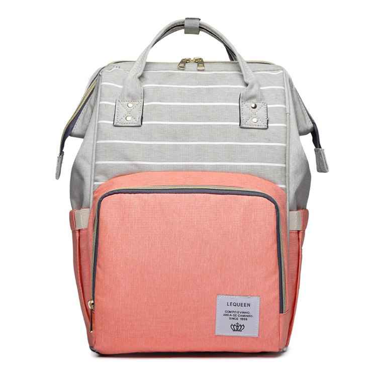 Maternity Diaper Backpack - Large Capacity Waterproof Oxford Nappy Bag with Anti-Theft Pocket & Stroller Straps
