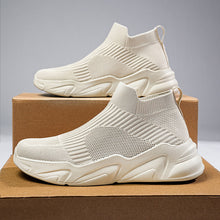 Load image into Gallery viewer, Men's Mid-Cut Laceless Knit Sock Shoes | Breathable Mesh Slip-On Sneakers