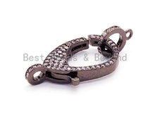Load image into Gallery viewer, CZ Micro Pave Teardrop Lobster Claw Clasp, H42
