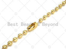 Load image into Gallery viewer, Solid Shinny Gold 4mm Lantern ball Finished Necklace Bracelet SKU#LD72