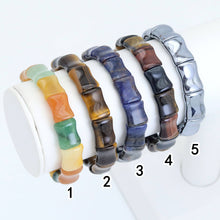Load image into Gallery viewer, 12x15mm Bamboo Shape Stretchy Bracelet, Sku#U1981