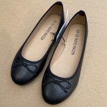 Load image into Gallery viewer, Women's Bow Flat Shoes – PU Leather Slip-On Round Toe Ballet Flats