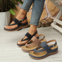 Load image into Gallery viewer, Women's Plus Size Roman Buckle Sandals - Lightweight Non-Slip Flip Flops