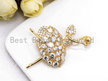Load image into Gallery viewer, CZ Micro Pave Ballerina Dancer Brooch/ Pin/Penant, Sku#P42