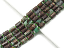 Load image into Gallery viewer, Natural Faceted Cylinder Chrysoprase Beads, 10x14mm, Sku#HY17