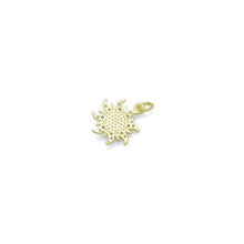 Load image into Gallery viewer, Clear CZ Gold Moonstone Sunflower Charm Pendant, Sku#LK1165