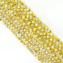 Load image into Gallery viewer, Gold Plated Lava in Diamond Cut Beads, Sku#S159