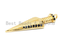 Load image into Gallery viewer, CZ Micro Pave Triangle Arrow Spike Pendant/Charm, SKU#L78