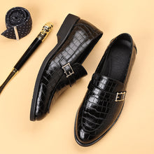 Load image into Gallery viewer, Men's Pointed Toe Leather Dress Shoes - Slip-On Business Casual Loafers