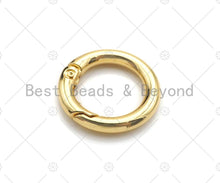 Load image into Gallery viewer, 12mm/15mm/20mm/27mm Spring Gate, Gold/Silver/Gunmental Round Clasp, SKU#K123