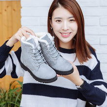 Load image into Gallery viewer, Women's Plush Snow Boots | Flat Heel Waterproof Casual Winter Boots