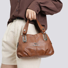 Load image into Gallery viewer, Women's Soft PU Leather Bucket Handbag – Retro European Style