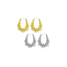 Load image into Gallery viewer, Gold Silver DNA Swirled Oval  Earrings, Sku#A238