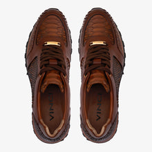Load image into Gallery viewer, The Boss Pyth Snk Skin Tan Men Sneaker