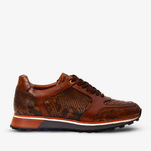 Load image into Gallery viewer, The Boss Pyth Snk Skin Tan Men Sneaker