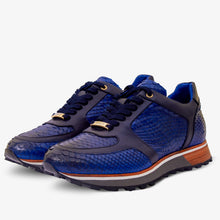 Load image into Gallery viewer, The Boss Pyth Snk Skin Navy Blue Men Sneaker