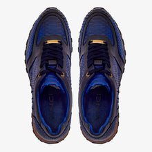 Load image into Gallery viewer, The Boss Pyth Snk Skin Navy Blue Men Sneaker