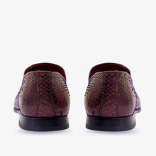 Load image into Gallery viewer, The Bethesda Burgundy Pyhtn Skin Leather Tassel Loafer Men Shoe