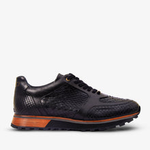 Load image into Gallery viewer, The Boss Pyth Snk Skin Black Men Sneaker