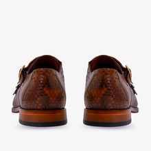 Load image into Gallery viewer, The Bishkek Tan Leather Cap Toe Double Monk Strap Men  Shoe