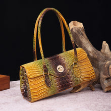 Load image into Gallery viewer, Women's Crocodile-Print Shoulder Tote Bag - Retro European Style PU Leather Handbag