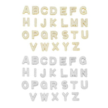 Load image into Gallery viewer, Gold Silver Clear CZ Initial Letter Charm, Personalized Charm, Sku#A364