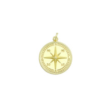 Load image into Gallery viewer, Gold North Star Compass Charm Pendant, Sku#L721