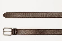 Load image into Gallery viewer, The Boss Brown python Sneak  Leather Leather Belt