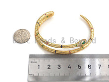 Load image into Gallery viewer, CZ Coiled Snake Bracelet with Emerald Eyes, Sku#X154