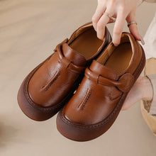 Load image into Gallery viewer, Women's Genuine Leather Slip-On Comfort Shoes | Velcro Vintage Casual Flat Shoes