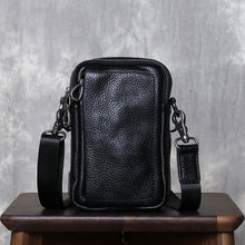 Load image into Gallery viewer, Men's Genuine Leather Small Crossbody Bag – Urban Minimalist Top-Layer Cowhide