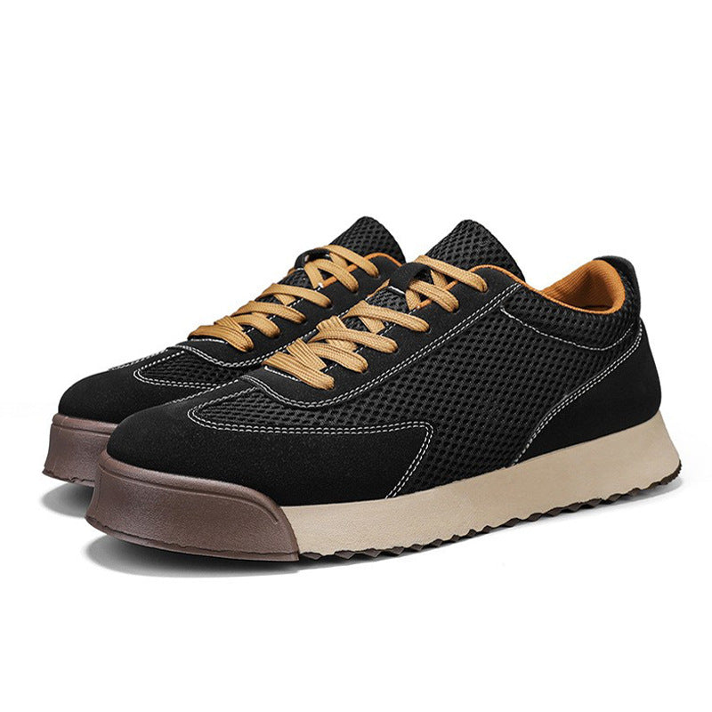Men's Retro Running Shoes - Thick Sole Height Increase Sneakers | Breathable Mesh Athletic Shoes