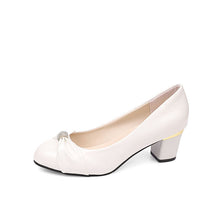 Load image into Gallery viewer, Women's Slip-on Block Heel Round-toe Shoes | Korean Style PU Flats