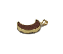 Load image into Gallery viewer, Gold CZ Gemstone Cresent Moon Charm, Sku#LX100
