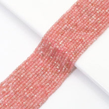 Load image into Gallery viewer, Genuine Rhodochrosite Faceted Cube Beads, 2.5mm, Sku#U1530