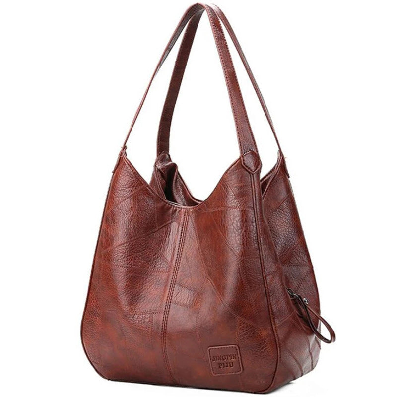 Women's Soft PU Leather Bucket Bag – Stylish Shoulder & Tote Handbag