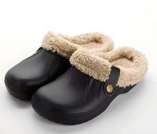 Load image into Gallery viewer, Men's Fleece-Lined Cotton Slippers – Warm Non-Slip Home Shoes with EVA Sole