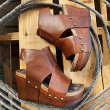 Load image into Gallery viewer, Women's Vintage Wedge Heel Open-Toe Sandals | PU Leather | Sizes 35–43