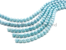 Load image into Gallery viewer, Mystic Plated Ice Blue Jade Round Faceted Beads, SKU#U435