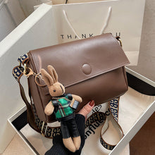Load image into Gallery viewer, Retro Wide-Strap Mini Square Crossbody Bag – Urban Minimalist PU Leather Shoulder Bag